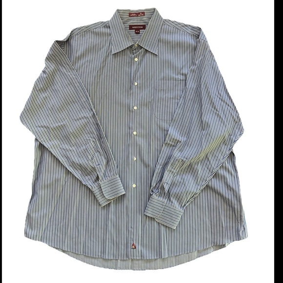 Nordstrom Other - Ralph Lauren Classic Fit Shirt Mens Blue Stripe Long Sleeve Button 17-1/2 34/35